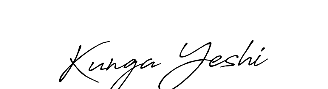 Kunga Yeshi stylish signature style. Best Handwritten Sign (Antro_Vectra_Bolder) for my name. Handwritten Signature Collection Ideas for my name Kunga Yeshi. Kunga Yeshi signature style 7 images and pictures png