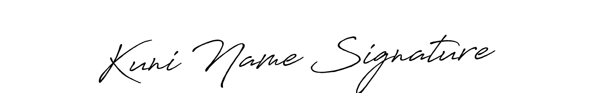 Also we have Kuni Name Signature name is the best signature style. Create professional handwritten signature collection using Antro_Vectra_Bolder autograph style. Kuni Name Signature signature style 7 images and pictures png