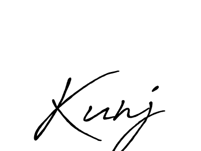 How to Draw Kunj signature style? Antro_Vectra_Bolder is a latest design signature styles for name Kunj. Kunj signature style 7 images and pictures png