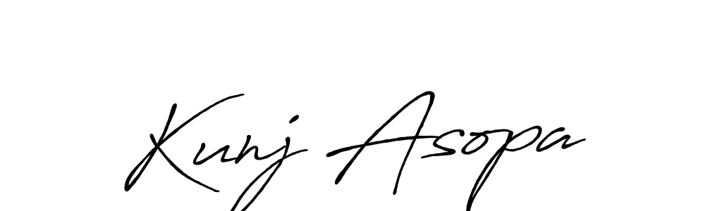 Also we have Kunj Asopa name is the best signature style. Create professional handwritten signature collection using Antro_Vectra_Bolder autograph style. Kunj Asopa signature style 7 images and pictures png