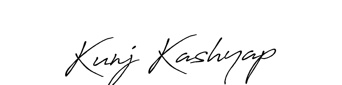 Antro_Vectra_Bolder is a professional signature style that is perfect for those who want to add a touch of class to their signature. It is also a great choice for those who want to make their signature more unique. Get Kunj Kashyap name to fancy signature for free. Kunj Kashyap signature style 7 images and pictures png