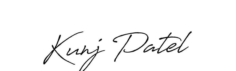 The best way (Antro_Vectra_Bolder) to make a short signature is to pick only two or three words in your name. The name Kunj Patel include a total of six letters. For converting this name. Kunj Patel signature style 7 images and pictures png