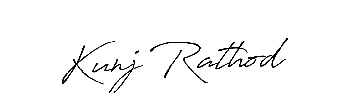 Design your own signature with our free online signature maker. With this signature software, you can create a handwritten (Antro_Vectra_Bolder) signature for name Kunj Rathod. Kunj Rathod signature style 7 images and pictures png