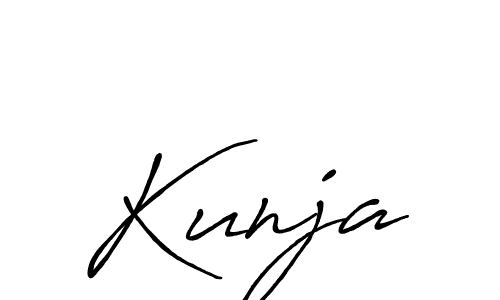 You should practise on your own different ways (Antro_Vectra_Bolder) to write your name (Kunja) in signature. don't let someone else do it for you. Kunja signature style 7 images and pictures png