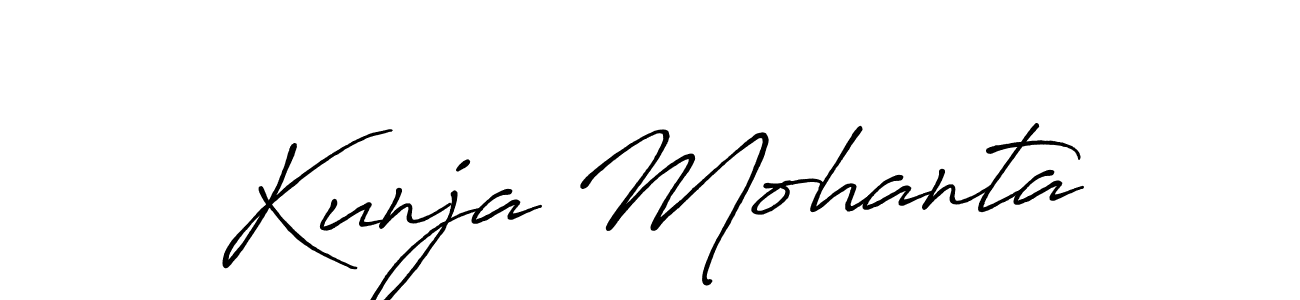 You should practise on your own different ways (Antro_Vectra_Bolder) to write your name (Kunja Mohanta) in signature. don't let someone else do it for you. Kunja Mohanta signature style 7 images and pictures png