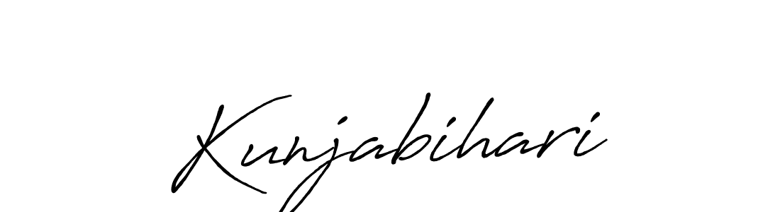 Make a beautiful signature design for name Kunjabihari. With this signature (Antro_Vectra_Bolder) style, you can create a handwritten signature for free. Kunjabihari signature style 7 images and pictures png