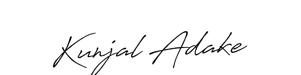 How to Draw Kunjal Adake signature style? Antro_Vectra_Bolder is a latest design signature styles for name Kunjal Adake. Kunjal Adake signature style 7 images and pictures png