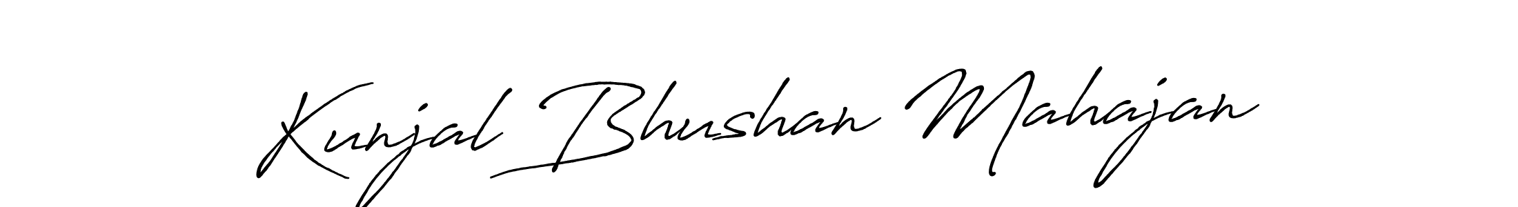 Kunjal Bhushan Mahajan stylish signature style. Best Handwritten Sign (Antro_Vectra_Bolder) for my name. Handwritten Signature Collection Ideas for my name Kunjal Bhushan Mahajan. Kunjal Bhushan Mahajan signature style 7 images and pictures png