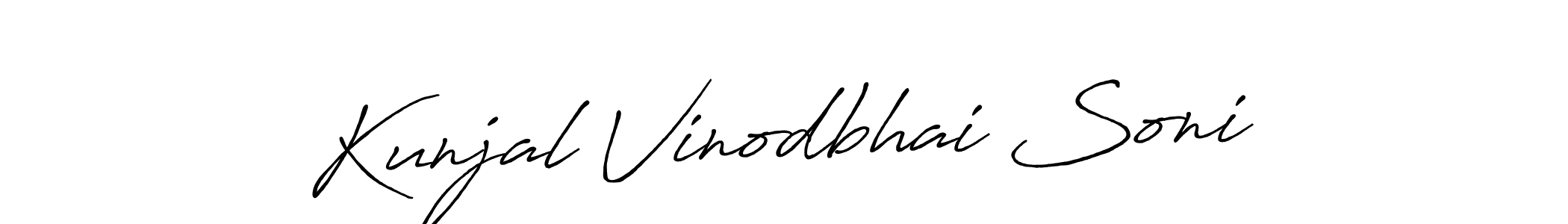 The best way (Antro_Vectra_Bolder) to make a short signature is to pick only two or three words in your name. The name Kunjal Vinodbhai Soni include a total of six letters. For converting this name. Kunjal Vinodbhai Soni signature style 7 images and pictures png