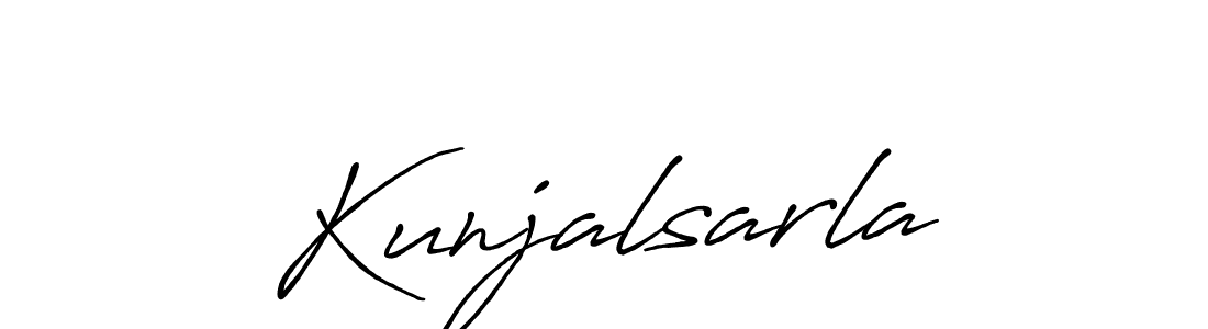 Use a signature maker to create a handwritten signature online. With this signature software, you can design (Antro_Vectra_Bolder) your own signature for name Kunjalsarla. Kunjalsarla signature style 7 images and pictures png