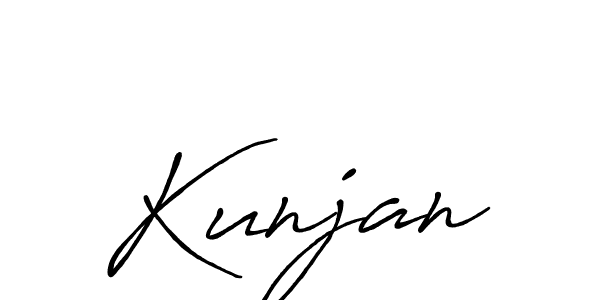 Best and Professional Signature Style for Kunjan. Antro_Vectra_Bolder Best Signature Style Collection. Kunjan signature style 7 images and pictures png