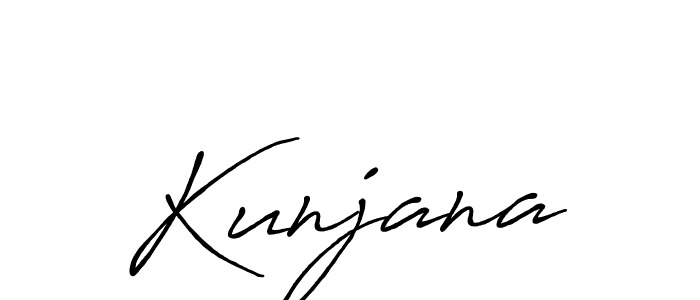 Use a signature maker to create a handwritten signature online. With this signature software, you can design (Antro_Vectra_Bolder) your own signature for name Kunjana. Kunjana signature style 7 images and pictures png