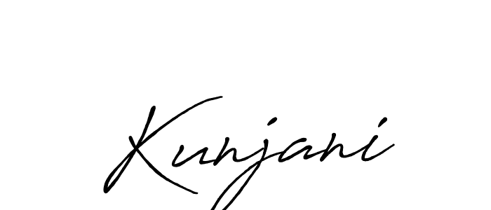 Also You can easily find your signature by using the search form. We will create Kunjani name handwritten signature images for you free of cost using Antro_Vectra_Bolder sign style. Kunjani signature style 7 images and pictures png