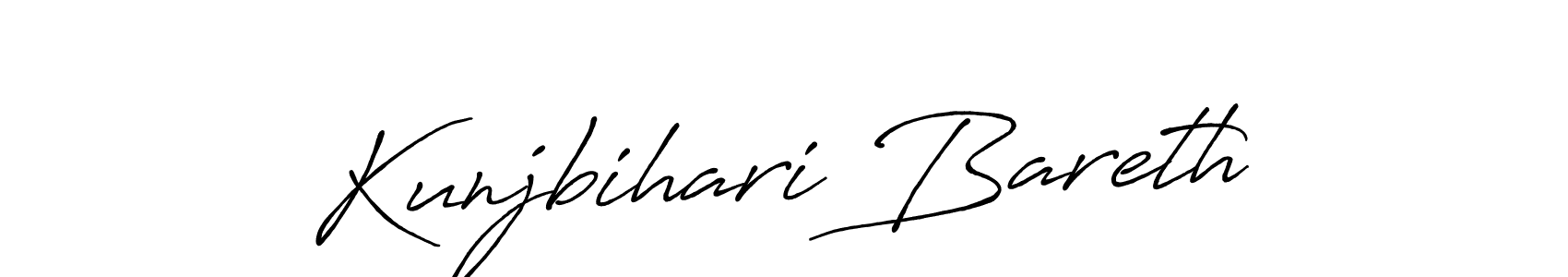 Use a signature maker to create a handwritten signature online. With this signature software, you can design (Antro_Vectra_Bolder) your own signature for name Kunjbihari Bareth. Kunjbihari Bareth signature style 7 images and pictures png