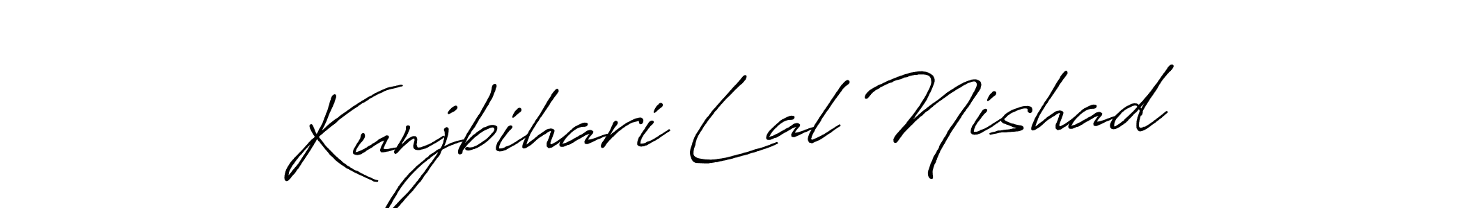 How to make Kunjbihari Lal Nishad signature? Antro_Vectra_Bolder is a professional autograph style. Create handwritten signature for Kunjbihari Lal Nishad name. Kunjbihari Lal Nishad signature style 7 images and pictures png