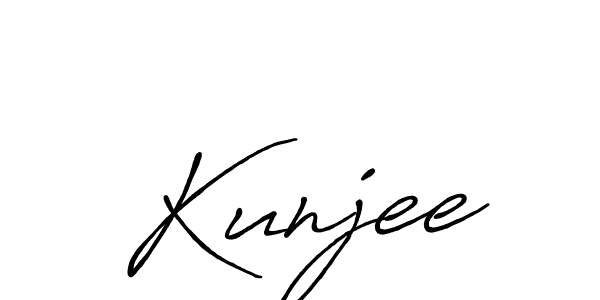 How to make Kunjee signature? Antro_Vectra_Bolder is a professional autograph style. Create handwritten signature for Kunjee name. Kunjee signature style 7 images and pictures png