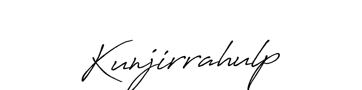 Also we have Kunjirrahulp name is the best signature style. Create professional handwritten signature collection using Antro_Vectra_Bolder autograph style. Kunjirrahulp signature style 7 images and pictures png