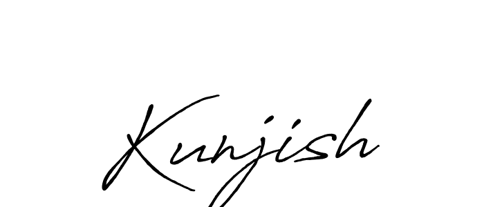 Use a signature maker to create a handwritten signature online. With this signature software, you can design (Antro_Vectra_Bolder) your own signature for name Kunjish. Kunjish signature style 7 images and pictures png