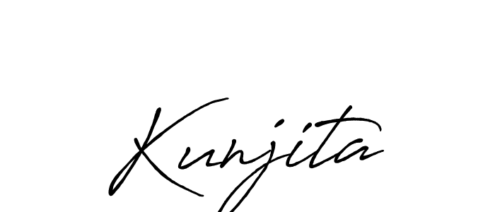 Design your own signature with our free online signature maker. With this signature software, you can create a handwritten (Antro_Vectra_Bolder) signature for name Kunjita. Kunjita signature style 7 images and pictures png