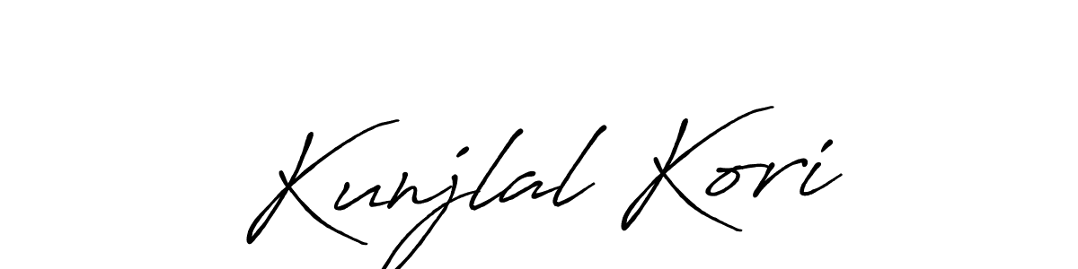 Create a beautiful signature design for name Kunjlal Kori. With this signature (Antro_Vectra_Bolder) fonts, you can make a handwritten signature for free. Kunjlal Kori signature style 7 images and pictures png