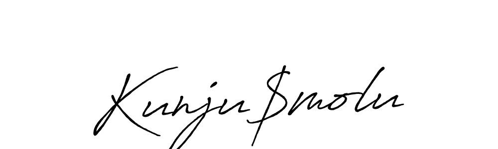 The best way (Antro_Vectra_Bolder) to make a short signature is to pick only two or three words in your name. The name Kunju$molu include a total of six letters. For converting this name. Kunju$molu signature style 7 images and pictures png