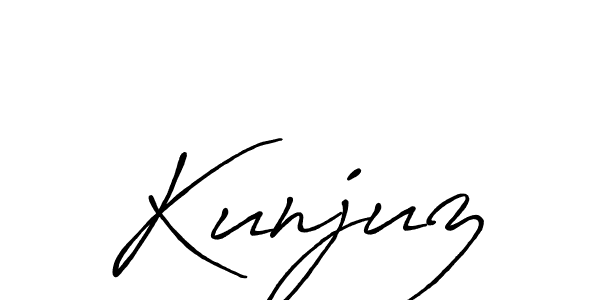 It looks lik you need a new signature style for name Kunjuz. Design unique handwritten (Antro_Vectra_Bolder) signature with our free signature maker in just a few clicks. Kunjuz signature style 7 images and pictures png
