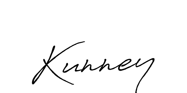 Also we have Kunney name is the best signature style. Create professional handwritten signature collection using Antro_Vectra_Bolder autograph style. Kunney signature style 7 images and pictures png