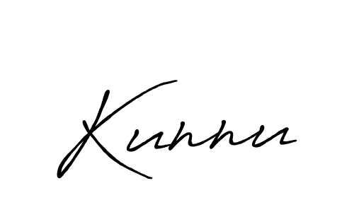 Use a signature maker to create a handwritten signature online. With this signature software, you can design (Antro_Vectra_Bolder) your own signature for name Kunnu. Kunnu signature style 7 images and pictures png