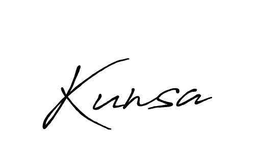 Also we have Kunsa name is the best signature style. Create professional handwritten signature collection using Antro_Vectra_Bolder autograph style. Kunsa signature style 7 images and pictures png