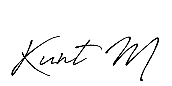 Similarly Antro_Vectra_Bolder is the best handwritten signature design. Signature creator online .You can use it as an online autograph creator for name Kunt M. Kunt M signature style 7 images and pictures png