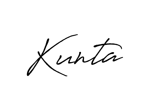 How to make Kunta signature? Antro_Vectra_Bolder is a professional autograph style. Create handwritten signature for Kunta name. Kunta signature style 7 images and pictures png