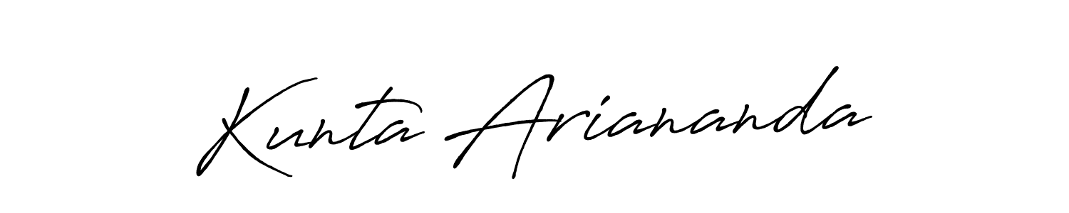 Kunta Ariananda stylish signature style. Best Handwritten Sign (Antro_Vectra_Bolder) for my name. Handwritten Signature Collection Ideas for my name Kunta Ariananda. Kunta Ariananda signature style 7 images and pictures png