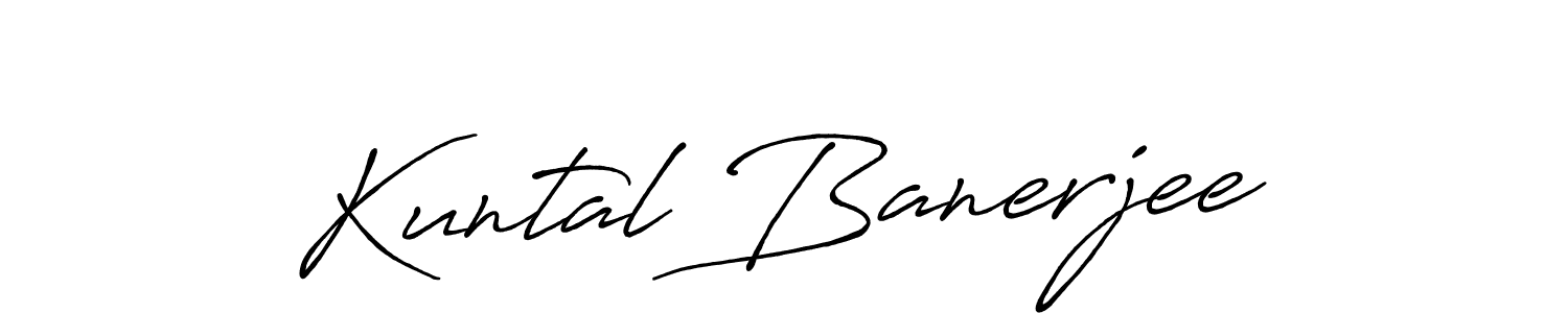 Make a beautiful signature design for name Kuntal Banerjee. With this signature (Antro_Vectra_Bolder) style, you can create a handwritten signature for free. Kuntal Banerjee signature style 7 images and pictures png