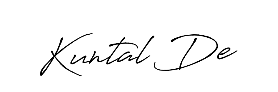 Similarly Antro_Vectra_Bolder is the best handwritten signature design. Signature creator online .You can use it as an online autograph creator for name Kuntal De. Kuntal De signature style 7 images and pictures png