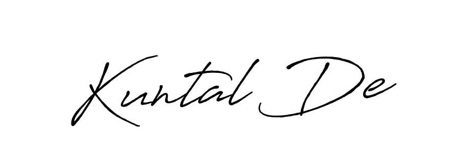 How to make Kuntal De name signature. Use Antro_Vectra_Bolder style for creating short signs online. This is the latest handwritten sign. Kuntal De signature style 7 images and pictures png