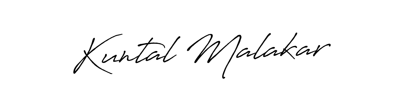 Create a beautiful signature design for name Kuntal Malakar. With this signature (Antro_Vectra_Bolder) fonts, you can make a handwritten signature for free. Kuntal Malakar signature style 7 images and pictures png