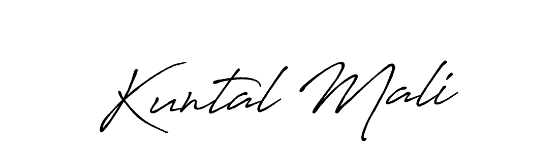 Also we have Kuntal Mali name is the best signature style. Create professional handwritten signature collection using Antro_Vectra_Bolder autograph style. Kuntal Mali signature style 7 images and pictures png