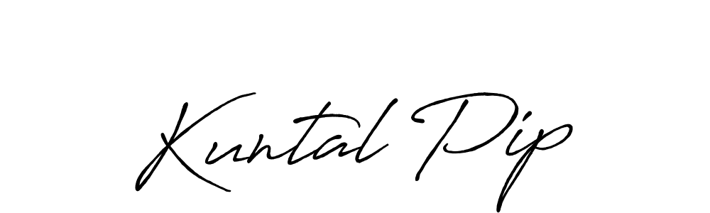 Also You can easily find your signature by using the search form. We will create Kuntal Pip name handwritten signature images for you free of cost using Antro_Vectra_Bolder sign style. Kuntal Pip signature style 7 images and pictures png