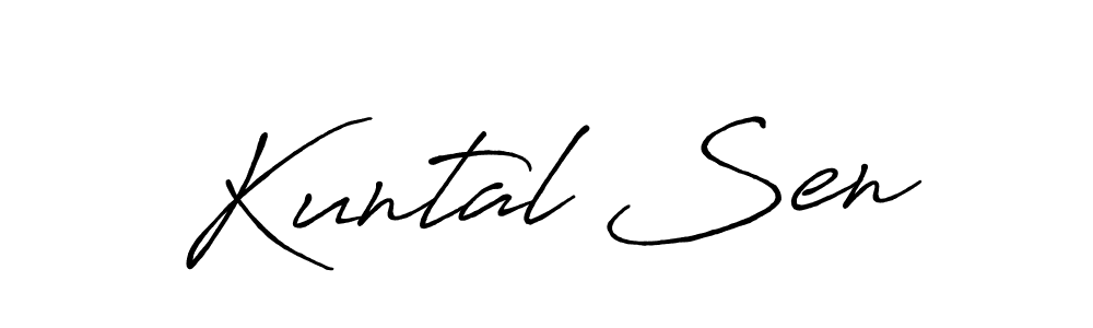 It looks lik you need a new signature style for name Kuntal Sen. Design unique handwritten (Antro_Vectra_Bolder) signature with our free signature maker in just a few clicks. Kuntal Sen signature style 7 images and pictures png