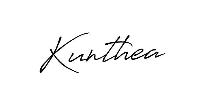 Use a signature maker to create a handwritten signature online. With this signature software, you can design (Antro_Vectra_Bolder) your own signature for name Kunthea. Kunthea signature style 7 images and pictures png