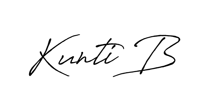 Kunti B stylish signature style. Best Handwritten Sign (Antro_Vectra_Bolder) for my name. Handwritten Signature Collection Ideas for my name Kunti B. Kunti B signature style 7 images and pictures png