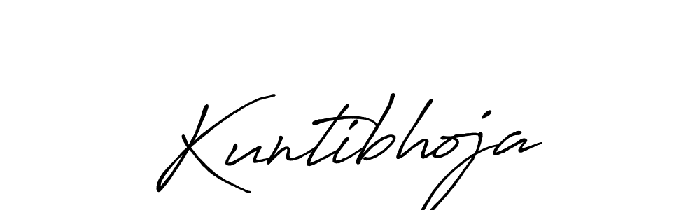 How to make Kuntibhoja name signature. Use Antro_Vectra_Bolder style for creating short signs online. This is the latest handwritten sign. Kuntibhoja signature style 7 images and pictures png