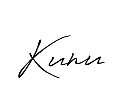 Kunu stylish signature style. Best Handwritten Sign (Antro_Vectra_Bolder) for my name. Handwritten Signature Collection Ideas for my name Kunu. Kunu signature style 7 images and pictures png