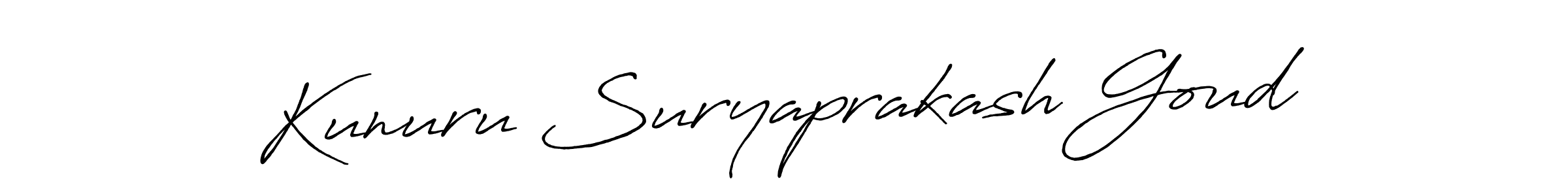 Create a beautiful signature design for name Kunuru Suryaprakash Goud. With this signature (Antro_Vectra_Bolder) fonts, you can make a handwritten signature for free. Kunuru Suryaprakash Goud signature style 7 images and pictures png