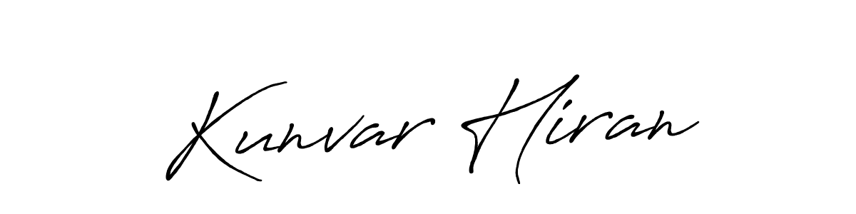 Similarly Antro_Vectra_Bolder is the best handwritten signature design. Signature creator online .You can use it as an online autograph creator for name Kunvar Hiran. Kunvar Hiran signature style 7 images and pictures png