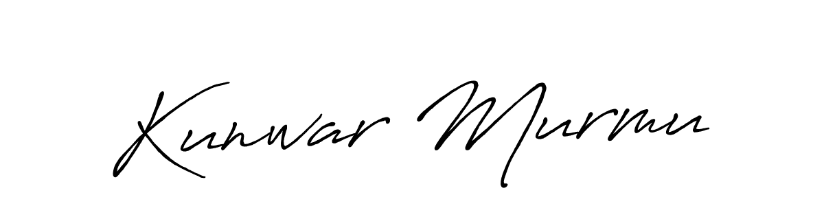 How to make Kunwar Murmu name signature. Use Antro_Vectra_Bolder style for creating short signs online. This is the latest handwritten sign. Kunwar Murmu signature style 7 images and pictures png