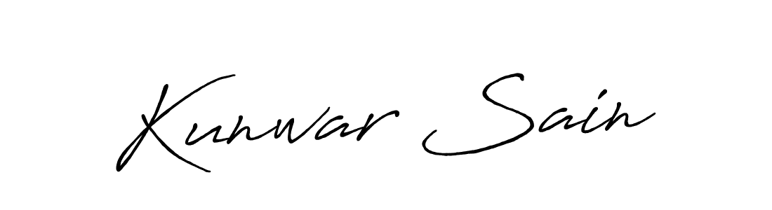 Similarly Antro_Vectra_Bolder is the best handwritten signature design. Signature creator online .You can use it as an online autograph creator for name Kunwar Sain. Kunwar Sain signature style 7 images and pictures png
