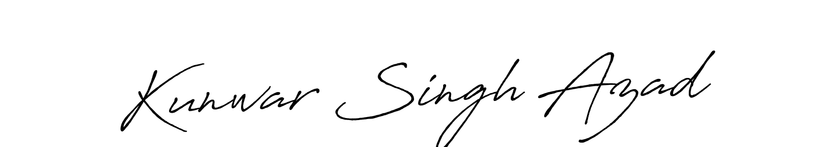 Create a beautiful signature design for name Kunwar Singh Azad. With this signature (Antro_Vectra_Bolder) fonts, you can make a handwritten signature for free. Kunwar Singh Azad signature style 7 images and pictures png