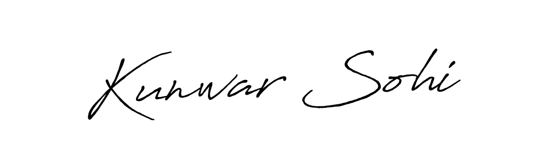 Also we have Kunwar Sohi name is the best signature style. Create professional handwritten signature collection using Antro_Vectra_Bolder autograph style. Kunwar Sohi signature style 7 images and pictures png