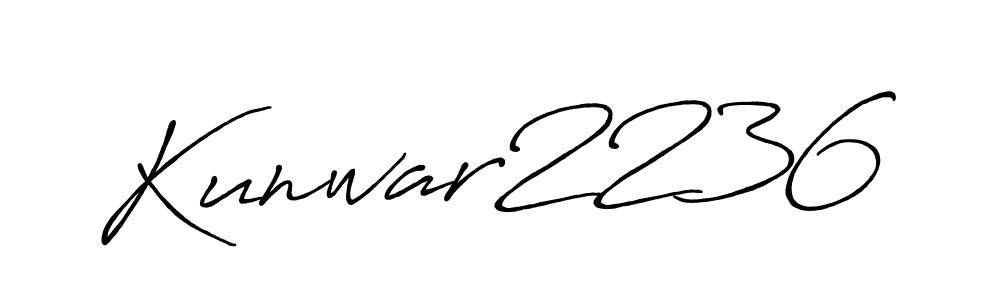 Make a short Kunwar2236 signature style. Manage your documents anywhere anytime using Antro_Vectra_Bolder. Create and add eSignatures, submit forms, share and send files easily. Kunwar2236 signature style 7 images and pictures png